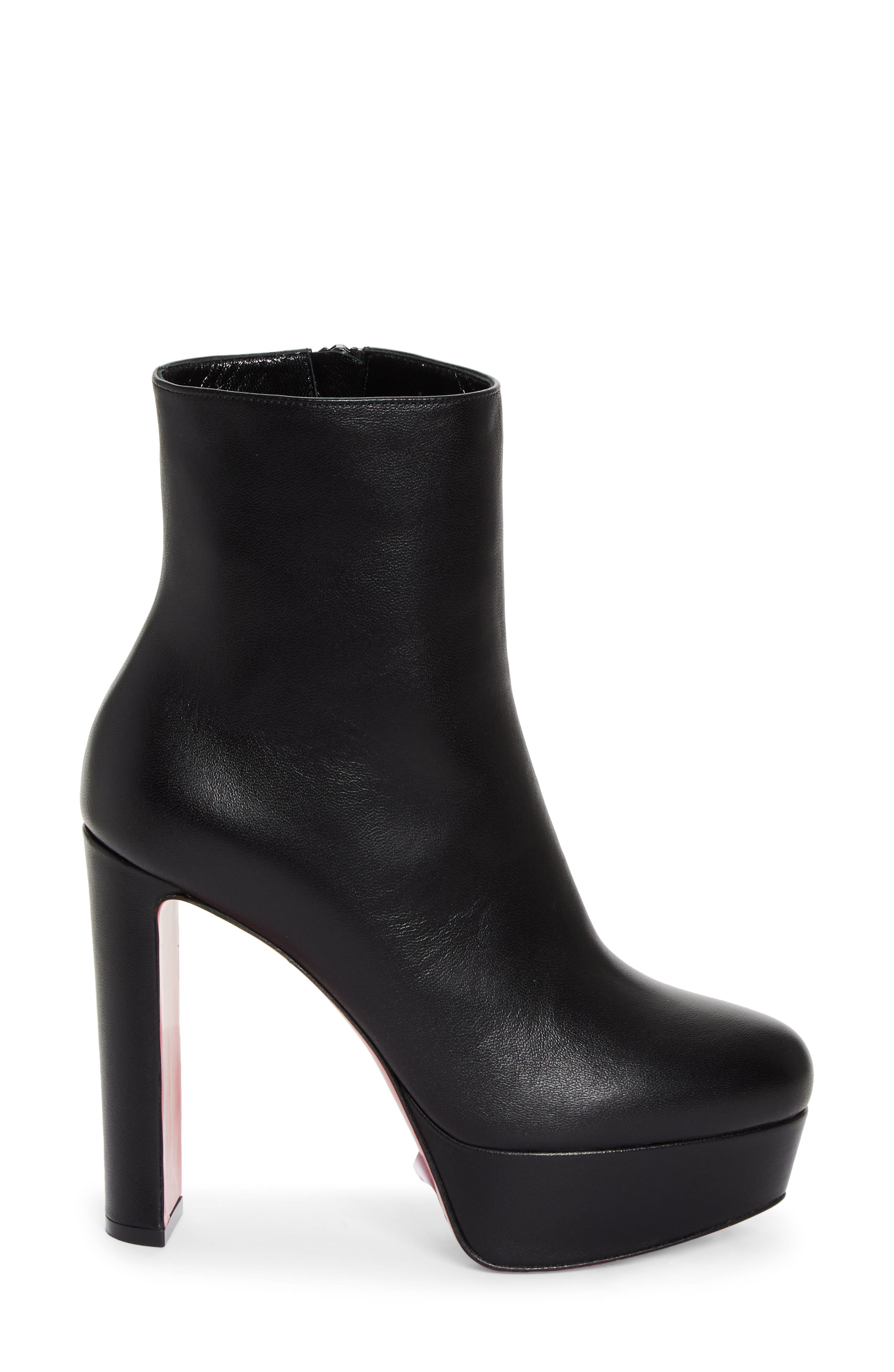 Christian Louboutin Loo Platform Bootie, Alternate, color, Black