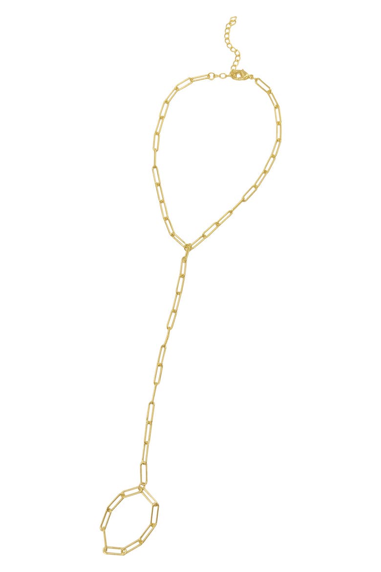Paperclip Hand Chain, Main, color, YELLOW