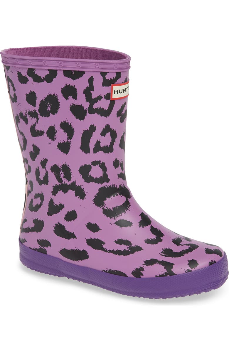 Hunter Original Leopard Waterproof Rain Boot, Main, color,