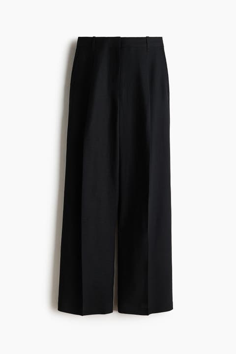 Tailored Linen-blend Trousers