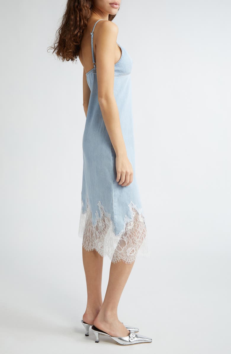 DIESEL<sup>®</sup> De-Rude-S Denim & Lace Midi Dress, Alternate, color, 
