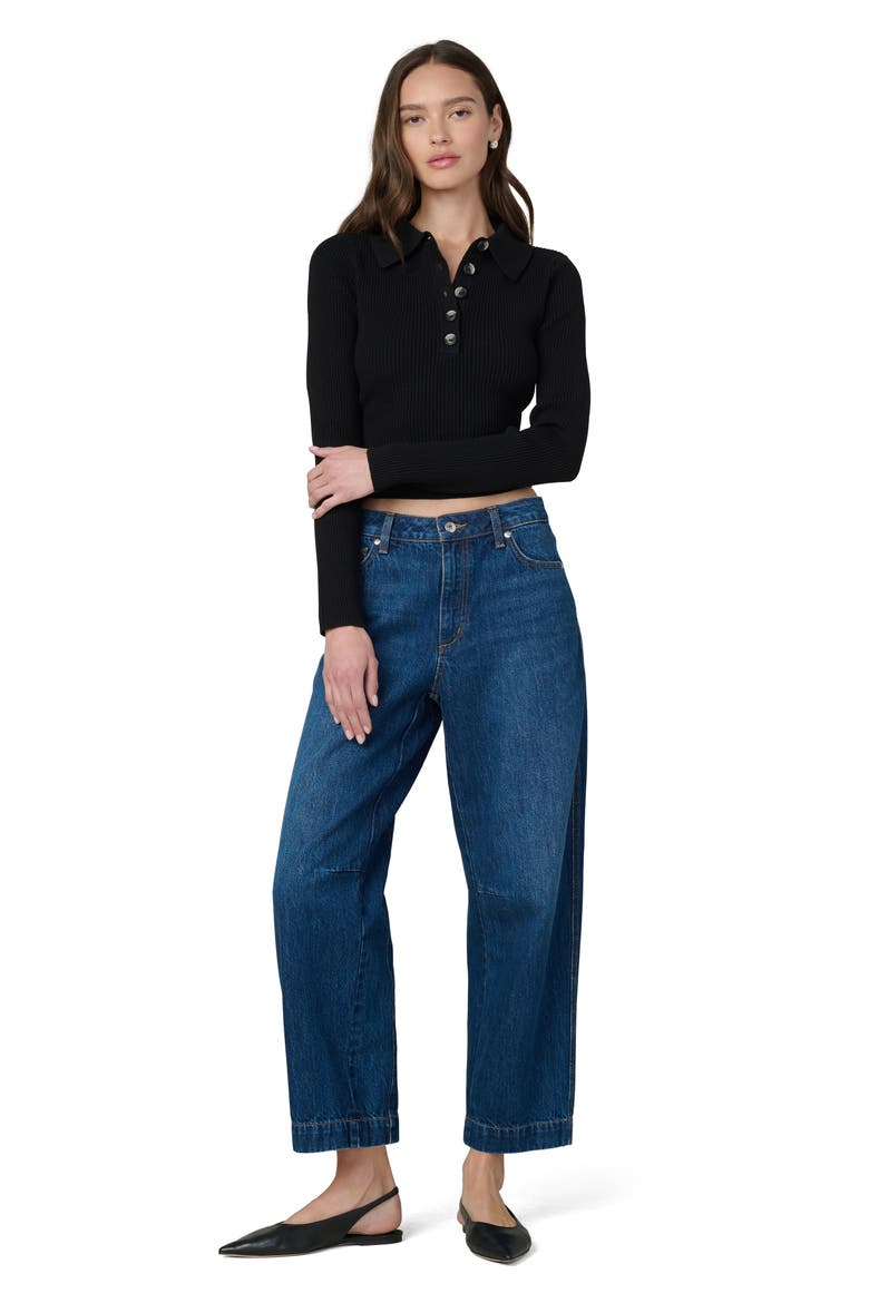 The Wilder High Waist Crop Relaxed Barrel Jeans, Alternate, color, UNMISTAKABLE