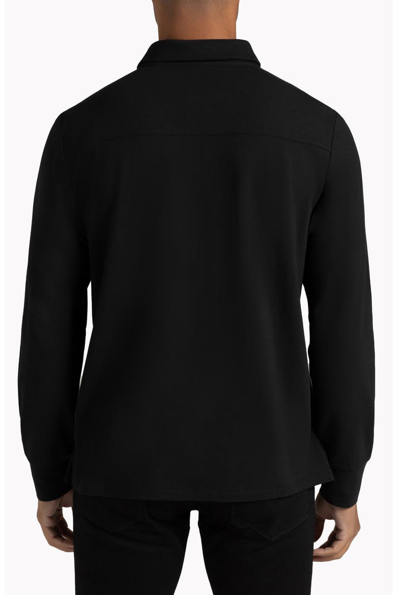 Biscayne Long Sleeve Supima® Cotton Blend Polo, Alternate, color, BLACK BEAUTY