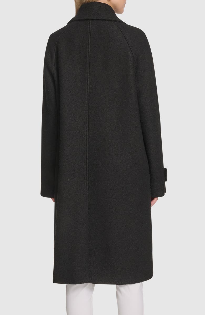 Andrew Marc Jupiter Wool Blend Balmacaan, Alternate, color, Black