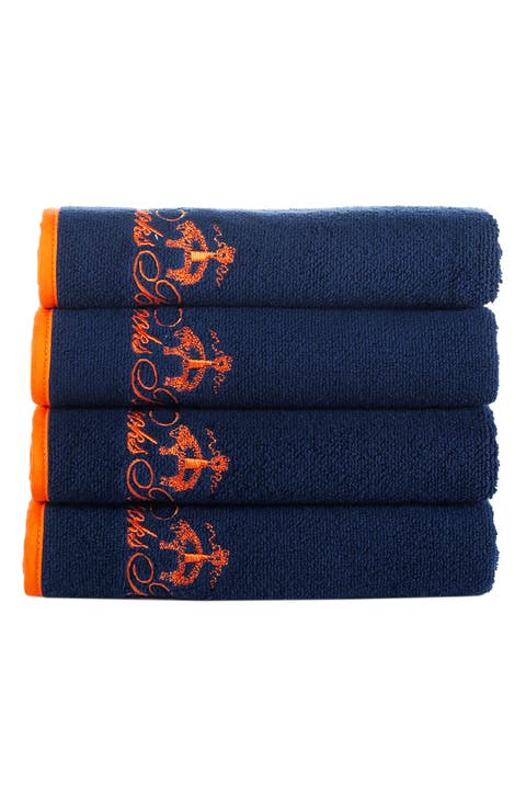 Contrast Frame 4-Pack Turkish Cotton Hand Towels