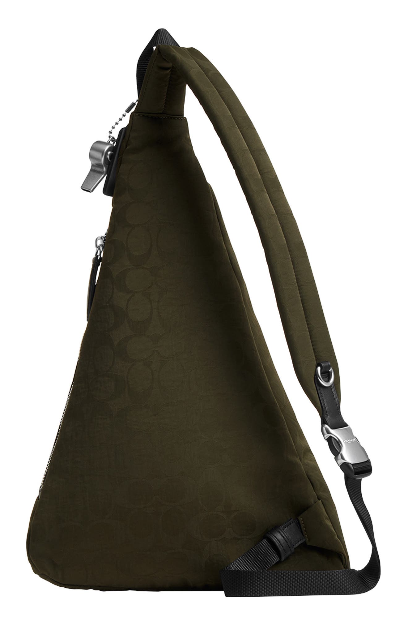 Lachlan Sling in Signature Nylon, Alternate, color, DARK MOSS