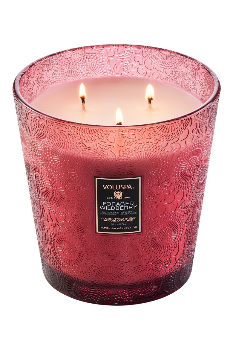 Foraged Wildberry Three-Wick Hearth Candle, Alternate, color, NO COLOR