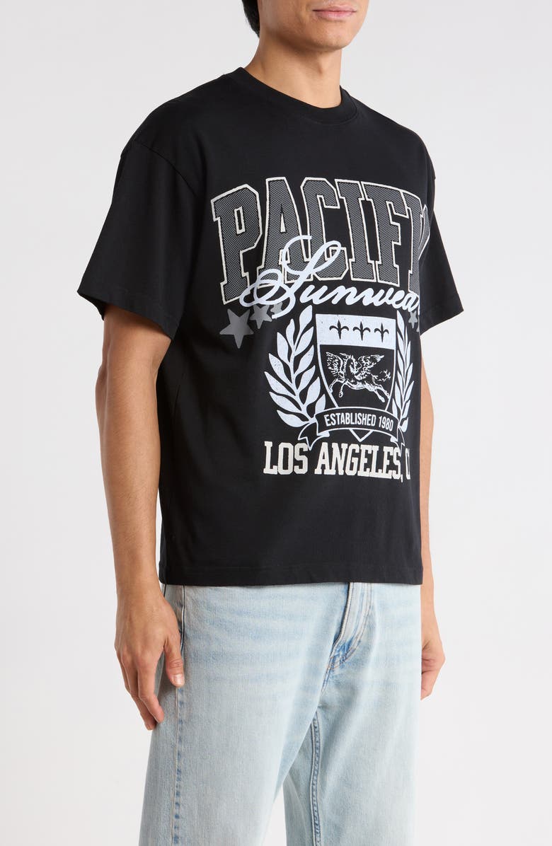PacSun Crest Cotton Graphic T-Shirt, Alternate, color, Black
