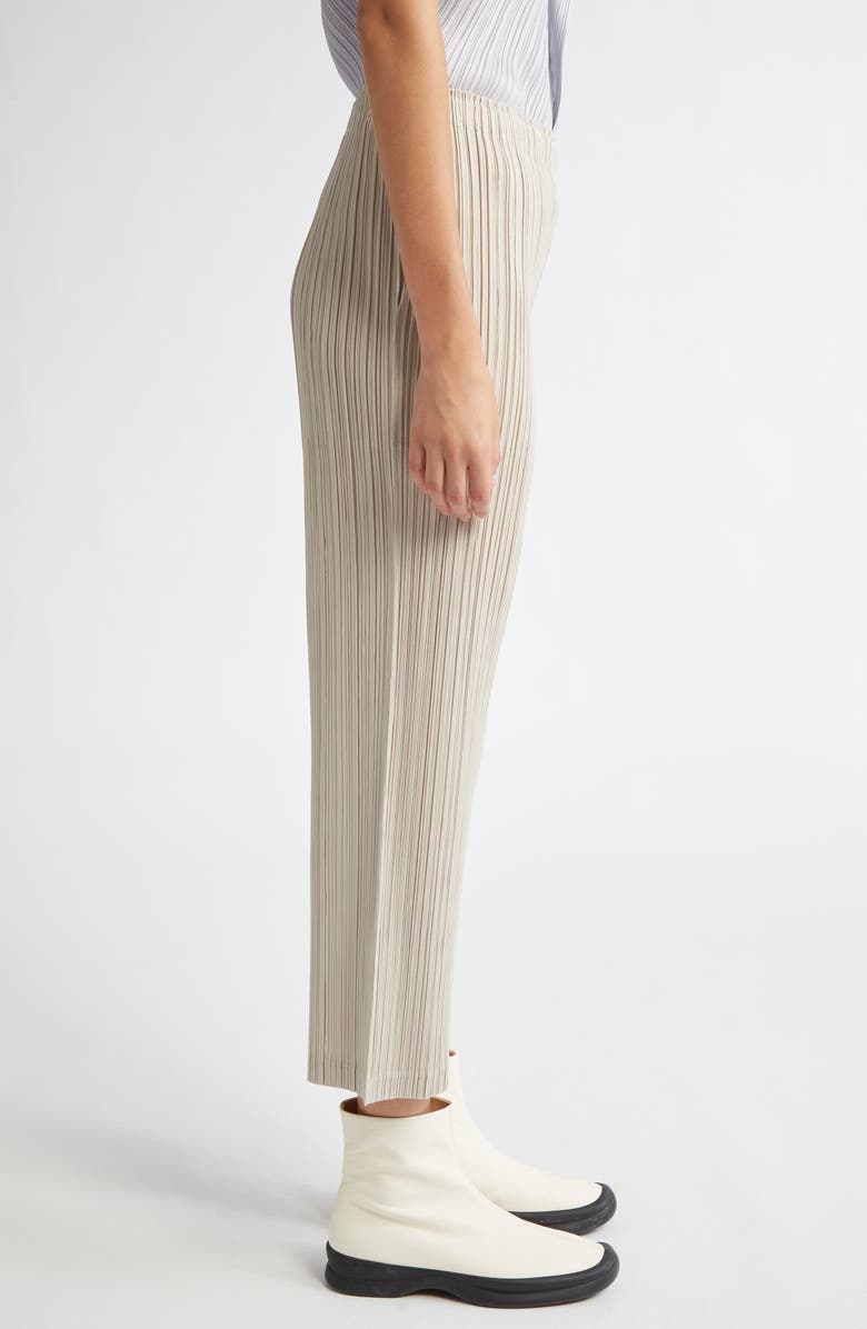 Pleats Please Issey Miyake Pleated Straight Leg Pants, Alternate, color, 