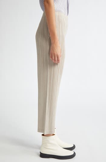 Pleats Please Issey Miyake Pleated Straight Leg Pants