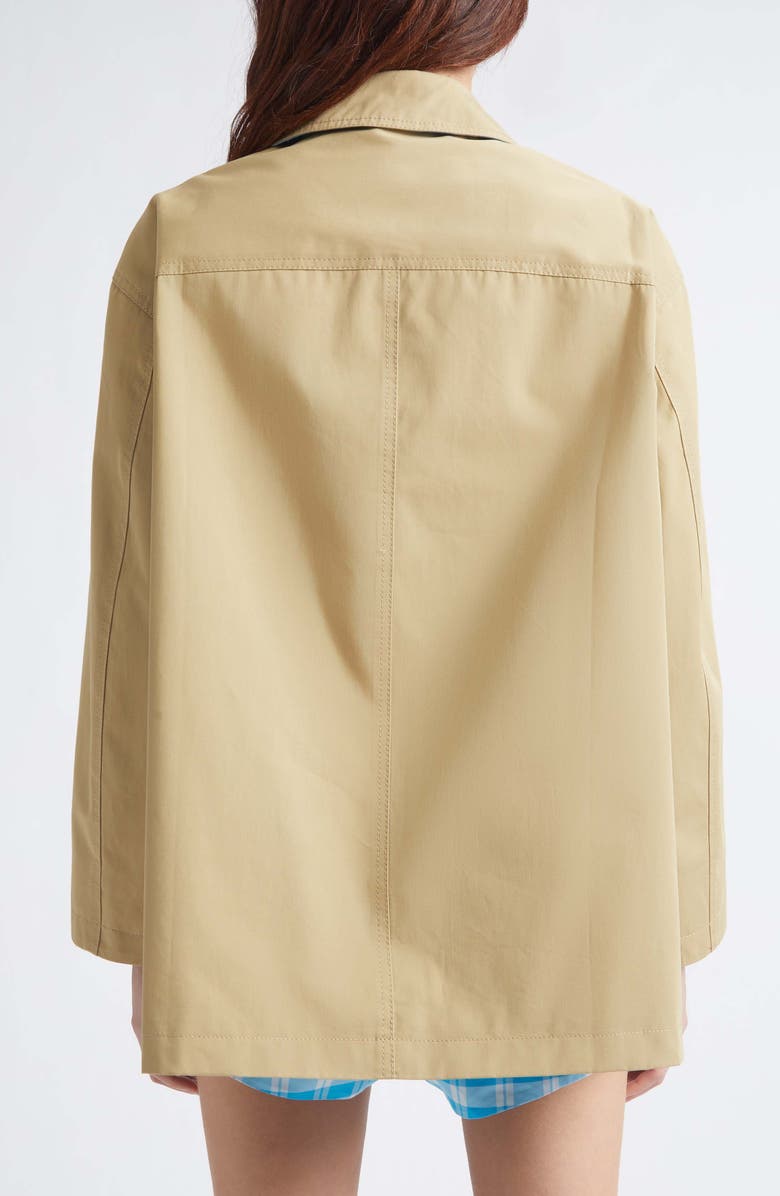 Sandy Liang Romaine Cotton Gabardine Barn Jacket, Alternate, color, Sand