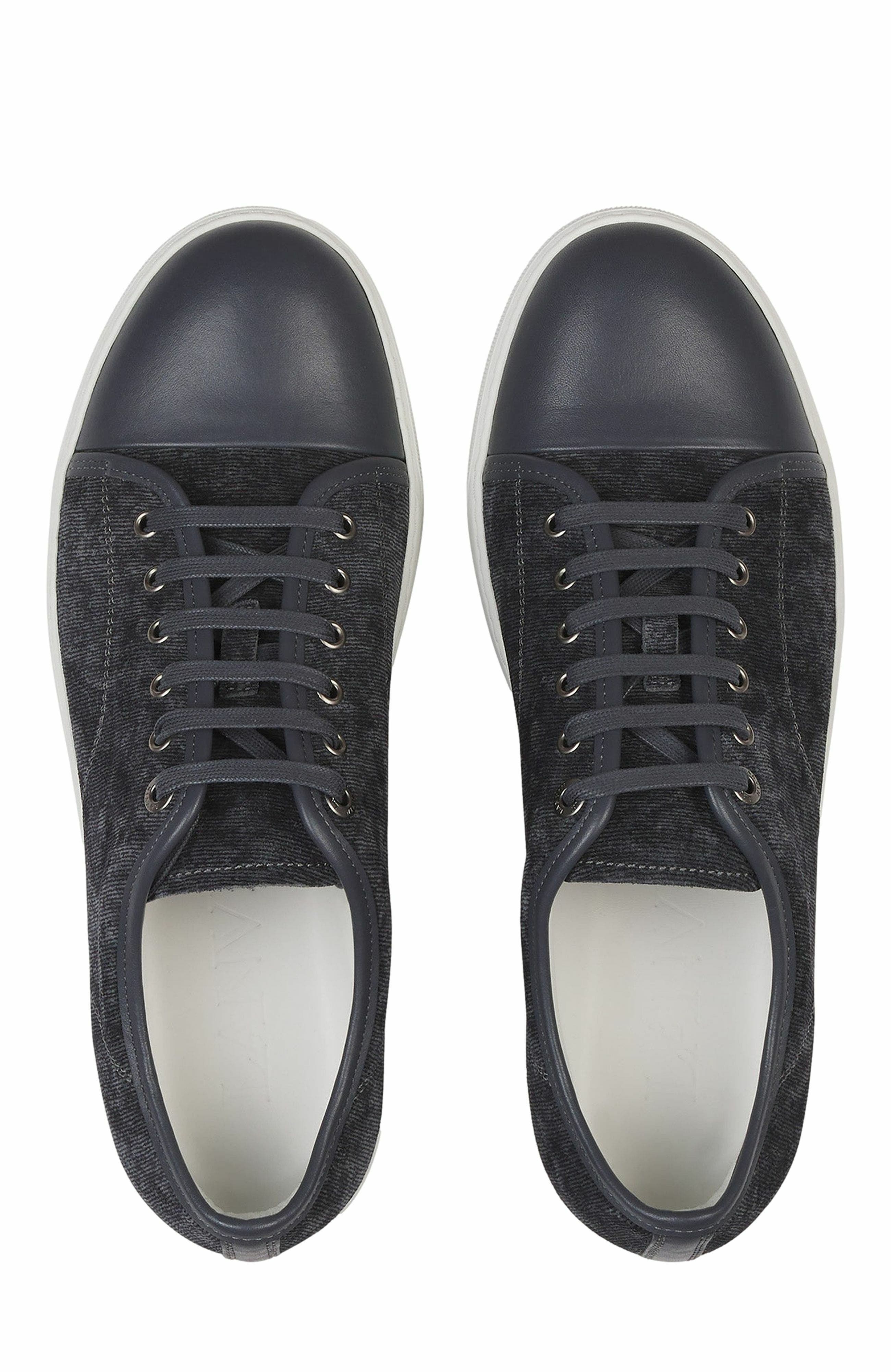 Lanvin Dbb1 Sneakers In Corduroy, Alternate, color, Steel