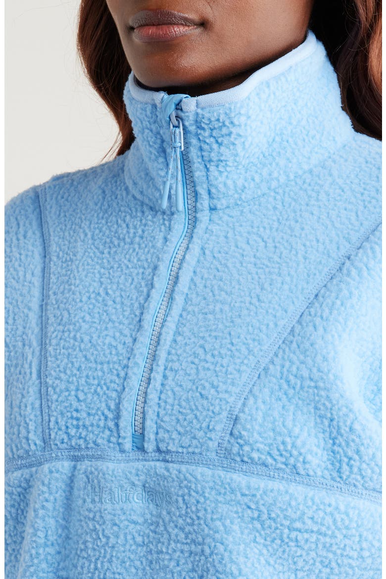 Pieper Water Repellent Recycled Polyester Fleece Quarter Zip Top, Alternate, color, FORGET ME NOT