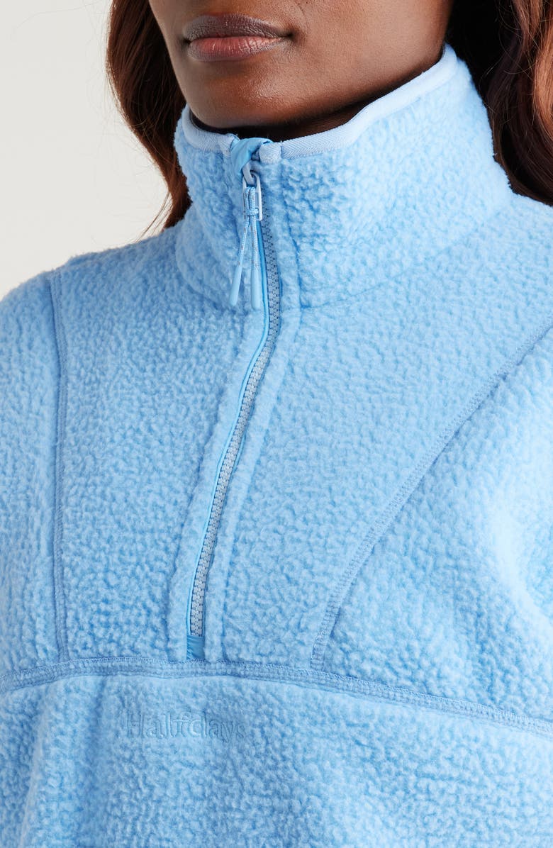 Halfdays Pieper Water Repellent Recycled Polyester Fleece Quarter Zip Top, Alternate, color, Forget Me Not