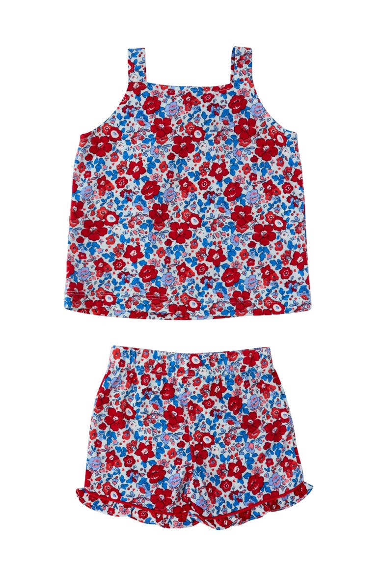 Bow Tank & Short Pajama Set, Main, color, Freedom Floral