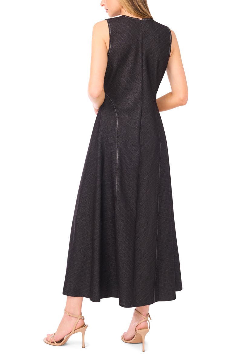 Halogen<sup>®</sup> Pinstripe Sleeveless A-Line Dress, Alternate, color, Charcoal