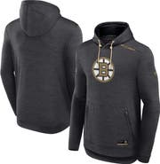 FANATICS Men's Fanatics Heather Charcoal Boston Bruins Authentic Pro Tech Pullover Hoodie