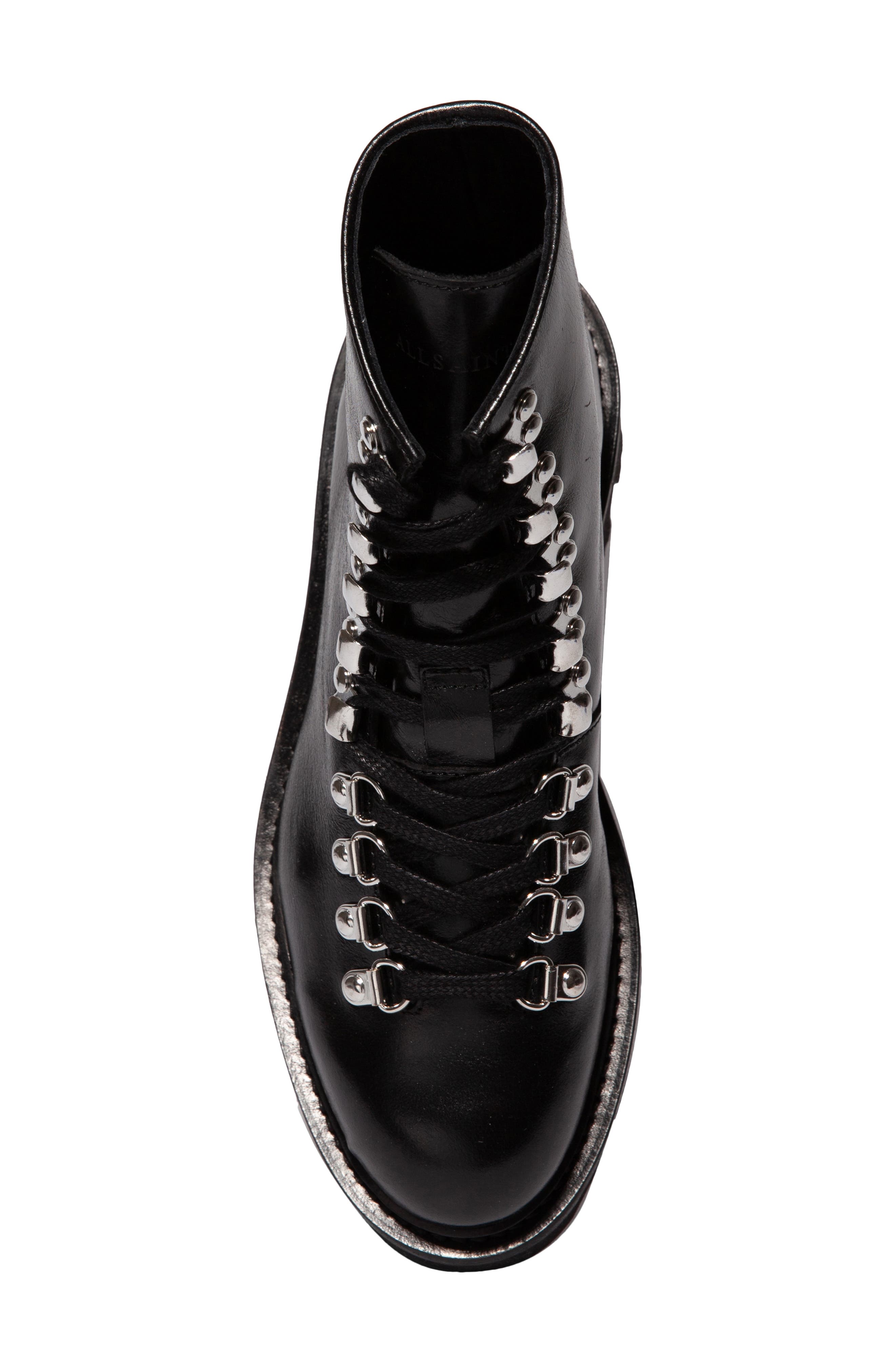 AllSaints Wanda Genuine Shearling Lug Sole Combat Boot, Alternate, color, 