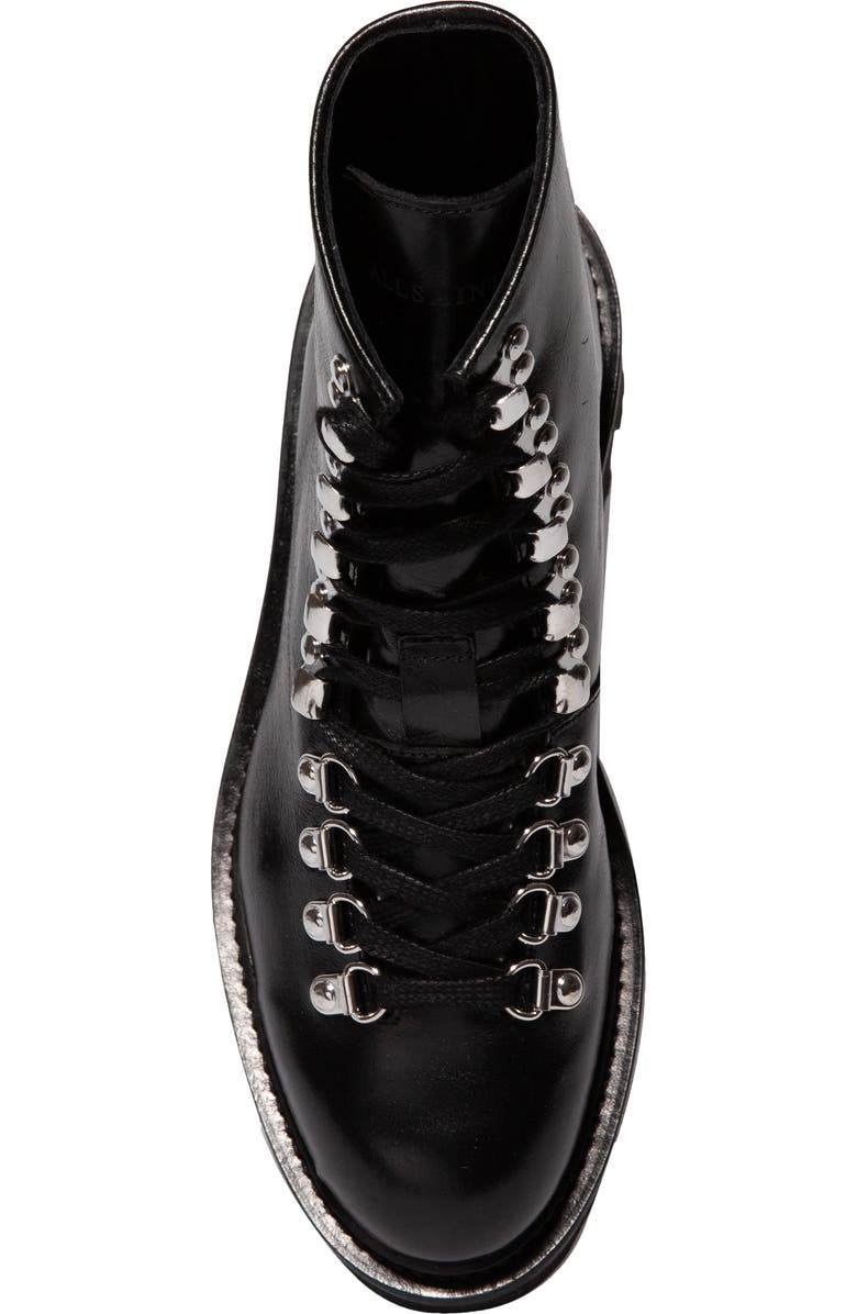 AllSaints Wanda Genuine Shearling Lug Sole Combat Boot, Alternate, color,