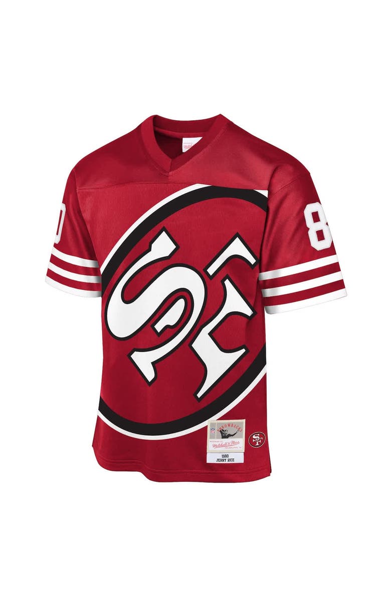 Mitchell & Ness Youth Mitchell & Ness Jerry Rice Scarlet San Francisco 49ers 1990 Throwback Fashion Jersey, Alternate, color, Scarlet