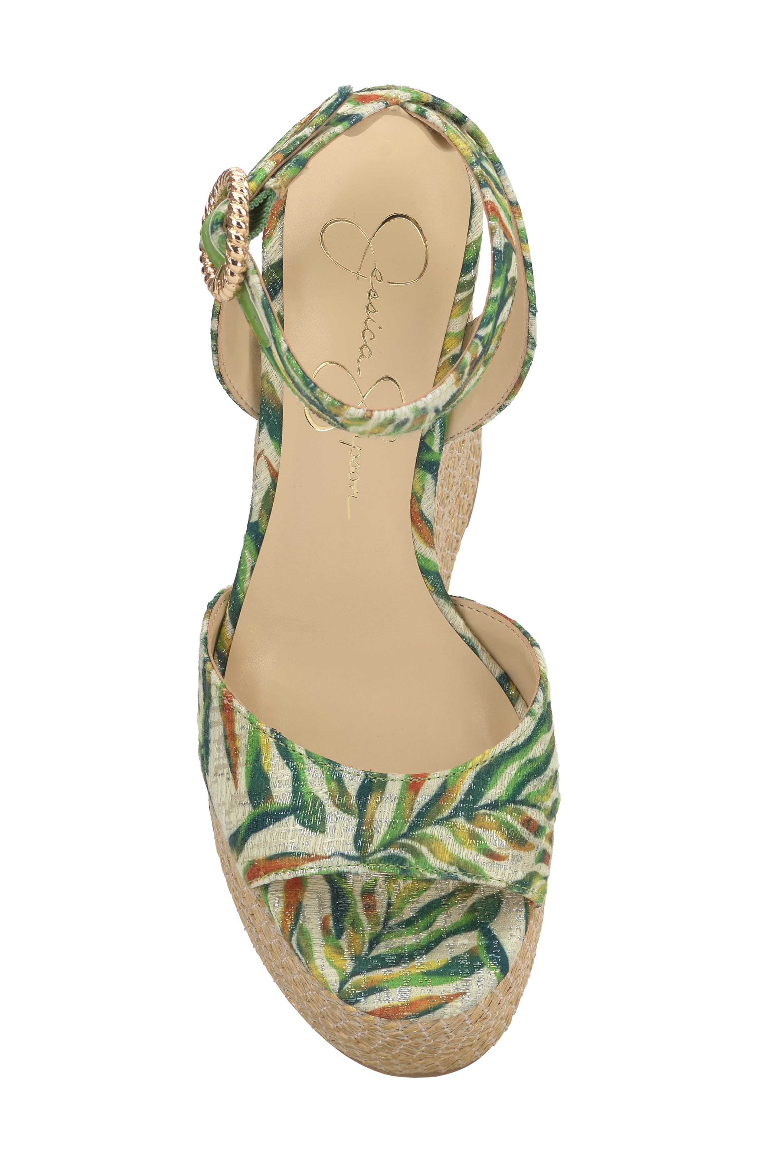 Kamindi Platform Wedge Sandal, Alternate, color, GREEN MULTI