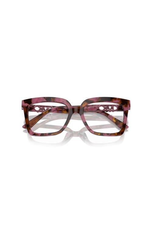 Michael Kors 53mm Square Optical Glasses In Brown