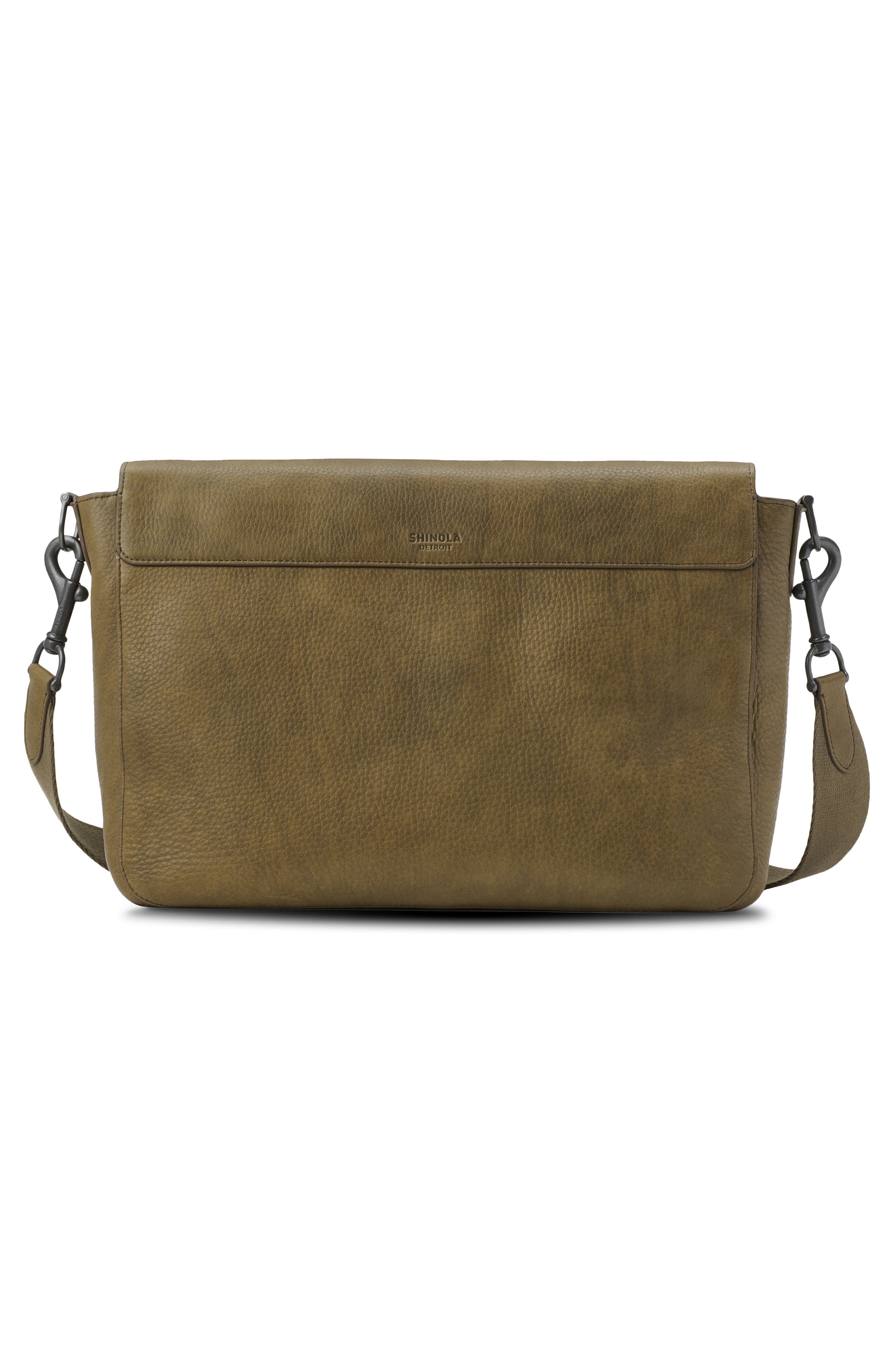 Shinola Canfield Relaxed Leather Messenger Bag, Alternate, color, 