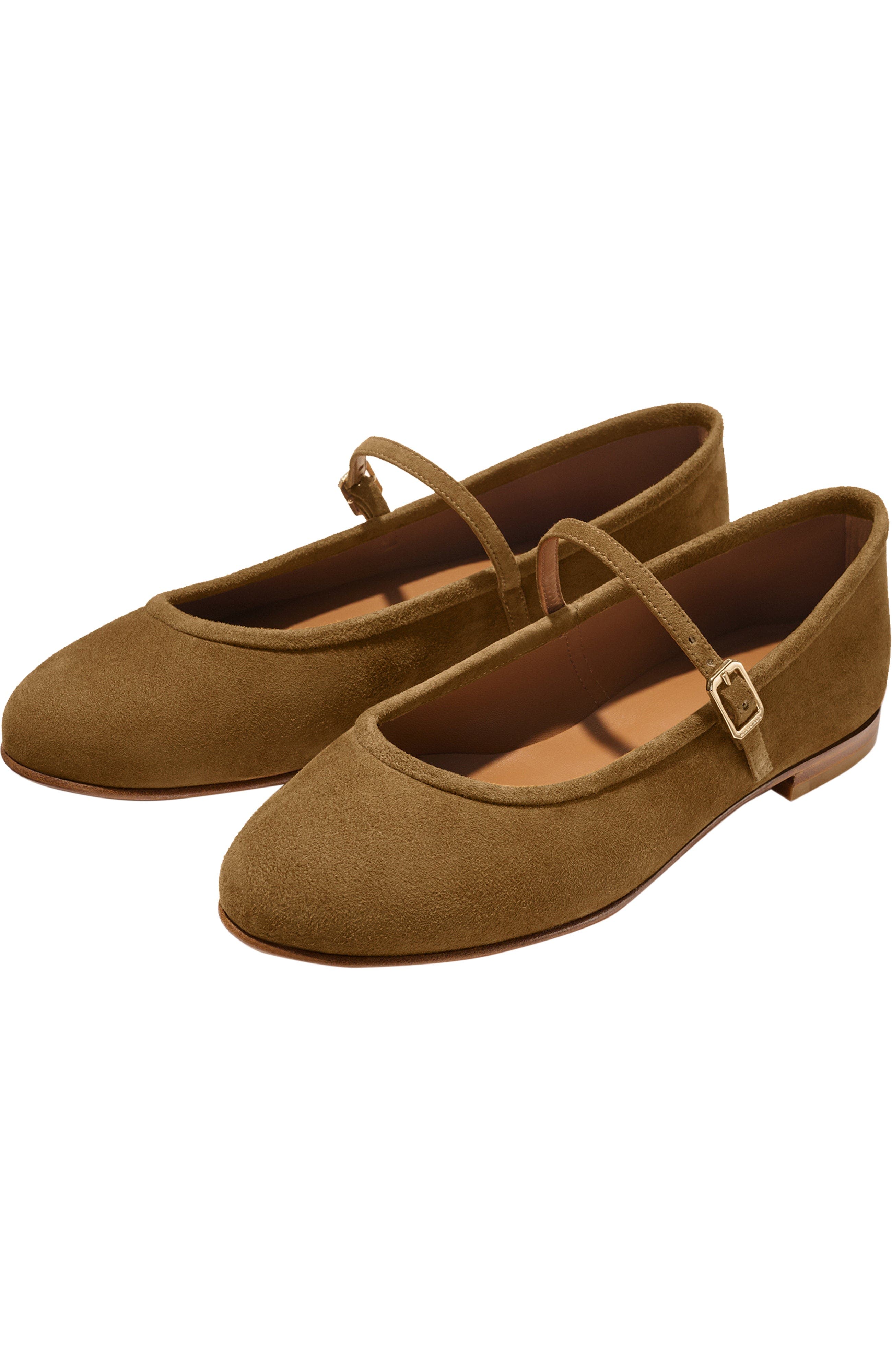 The Demi Jane Flat, Alternate, color, Cedar Suede