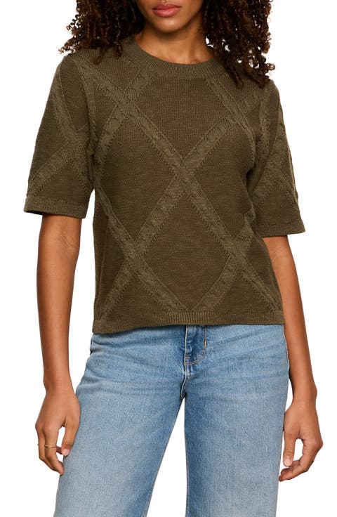 Diamond Stitch Cotton Sweater