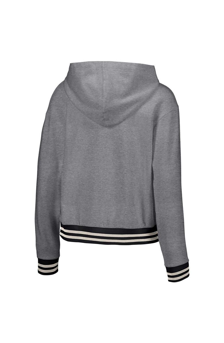 LUSSO Women's Lusso  Gray San Diego Padres Magnolia Tri-Blend Quarter-Zip Hoodie, Alternate, color, Gray