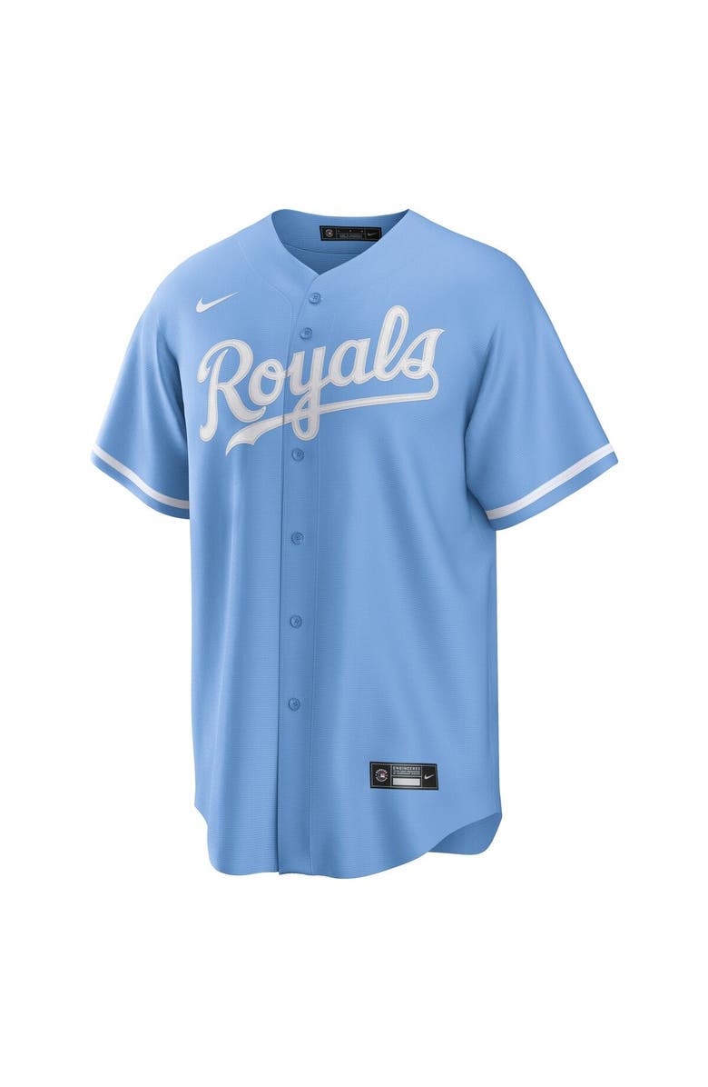 Nike Men's Nike Light Blue Kansas City Royals Alternate Replica Team Logo Jersey, Alternate, color, 