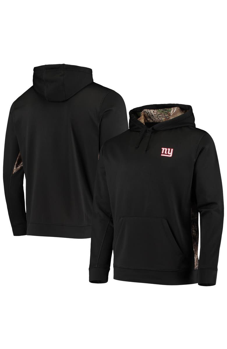 DUNBROOKE Men's Dunbrooke Black/Realtree Camo New York Giants Logo Ranger Pullover Hoodie, Main, color, Black