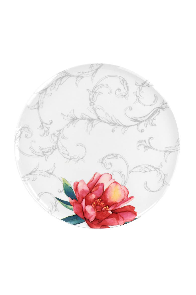 Fine Ceramic Cake Plate, Alternate, color, White