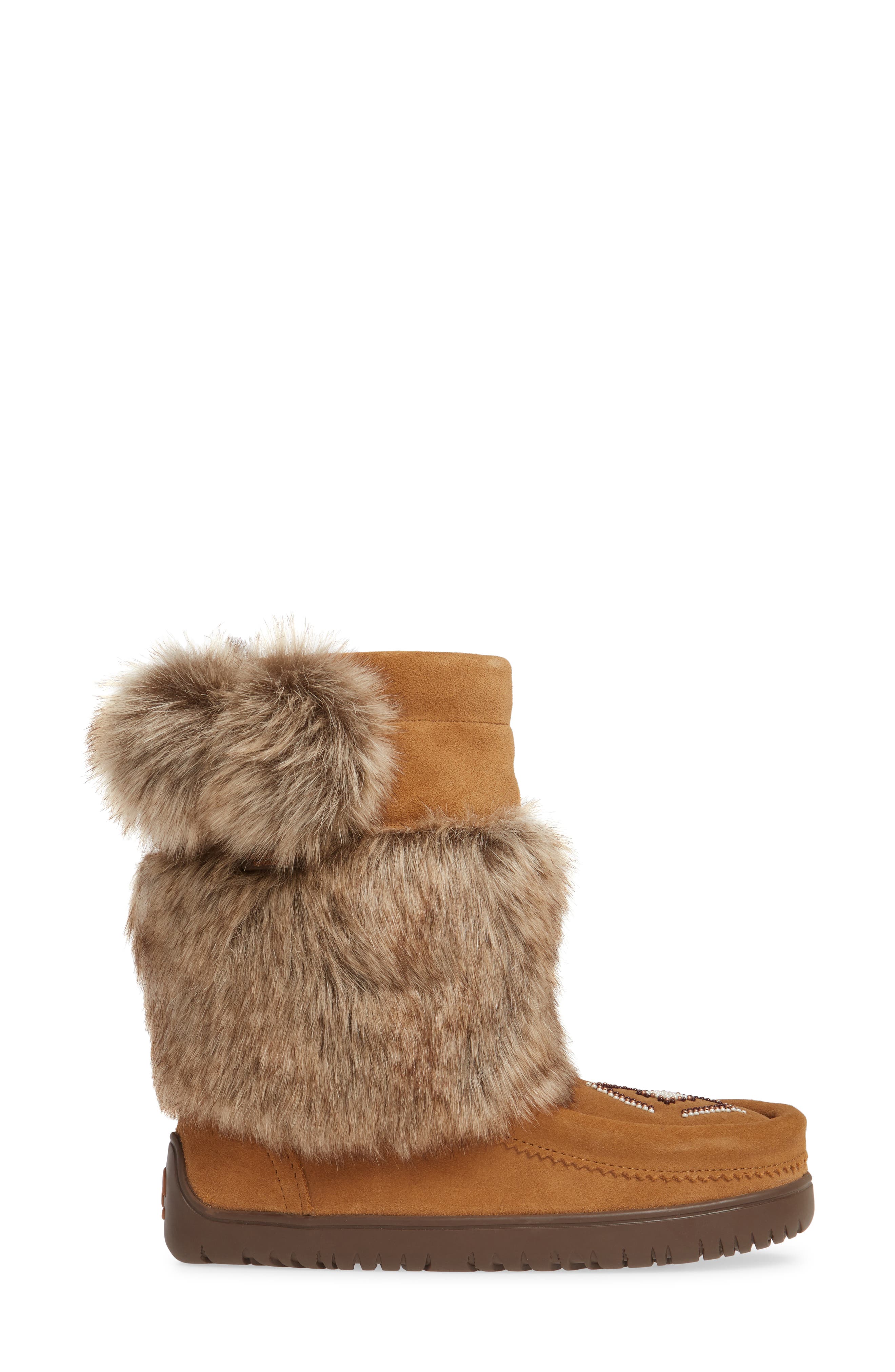 Mukluks Faux Fur & Waterproof Snow Boot, Alternate, color, OAK SUEDE