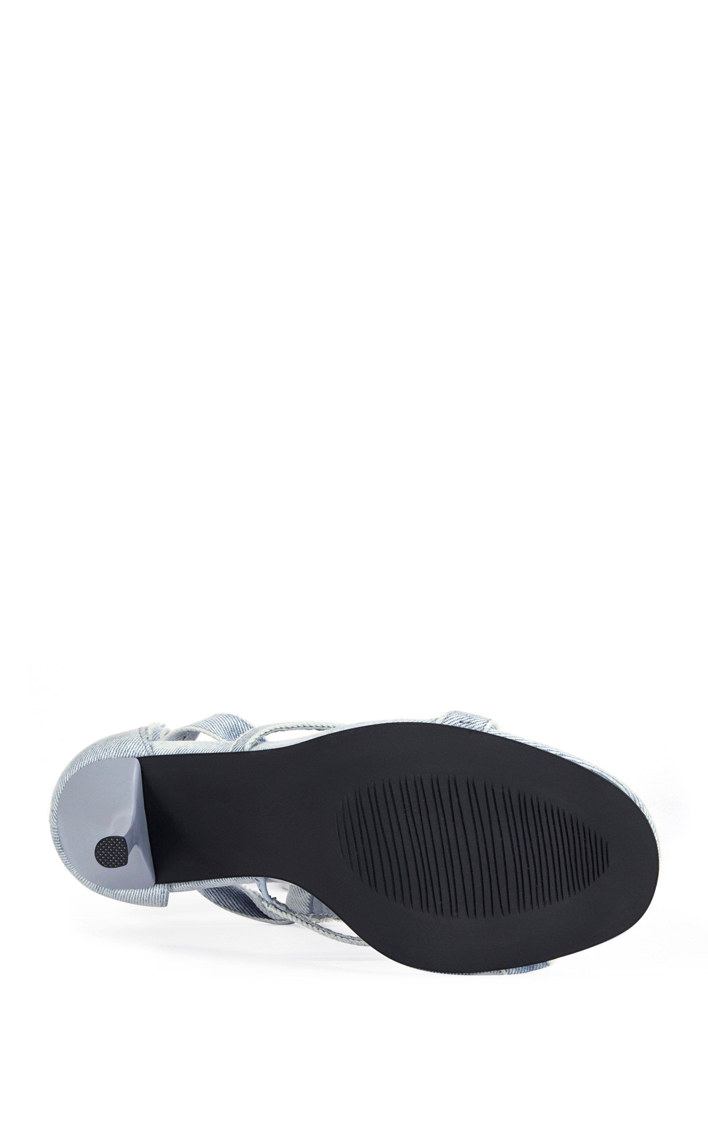 AZALEA WANG Normajean Stiletto Sandal, Alternate, color, Denim