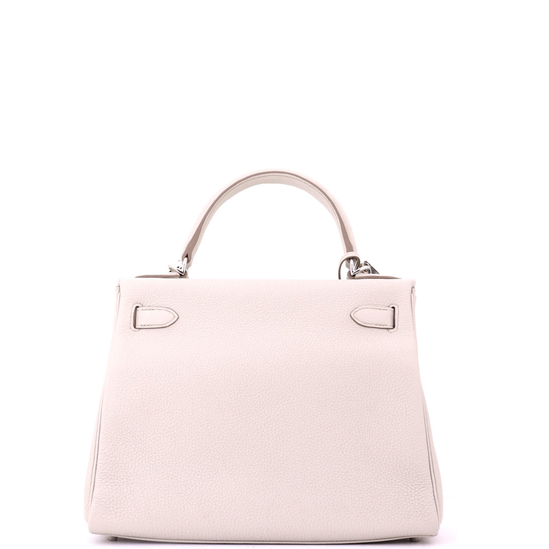 Pre-Owned Hermes Kelly Handbag Light Togo with Palladium Hardware 28, Alternate, color, Beton