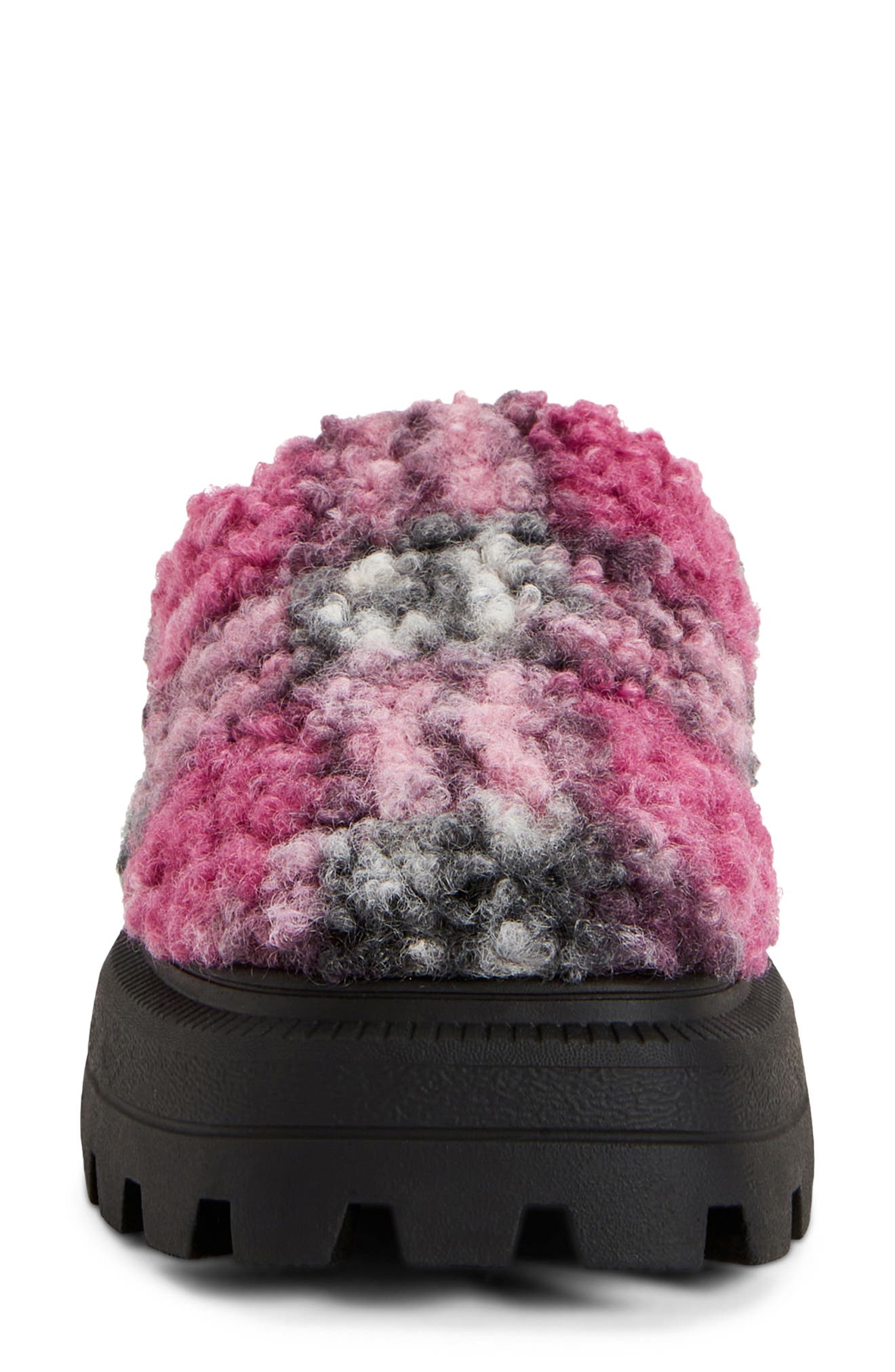 The Geli Faux Fur Combat Mule, Alternate, color, PURPLE MULTI