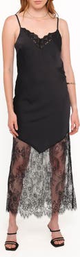 Petal & Pup Aideen Satin & Lace Maxi Slipdress