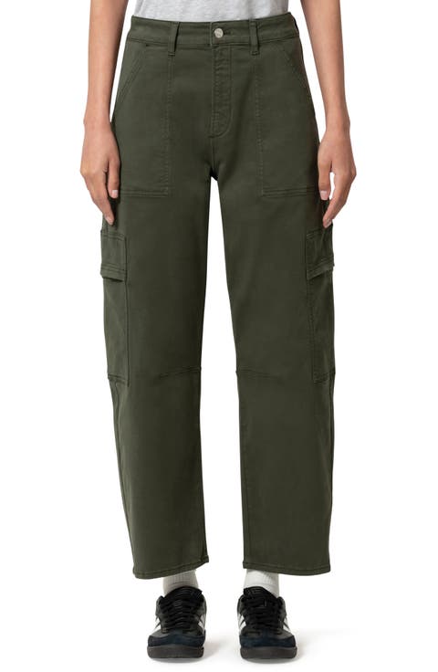 Vinnie Ivy Ankle Barrel Leg Twill Cargo Pants