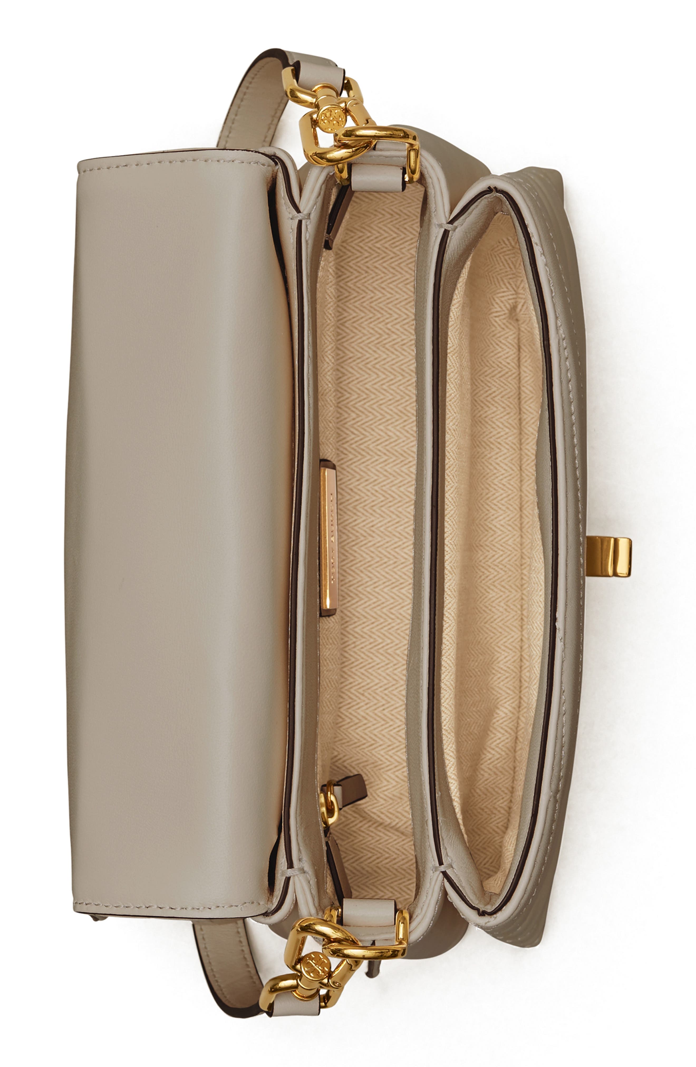 Tory Burch Kira Chevron Quilted Leather Top Handle Satchel, Alternate, color, 