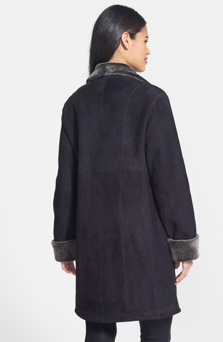 Blue Duck Genuine Shearling Stand Collar Coat, Alternate, color, 