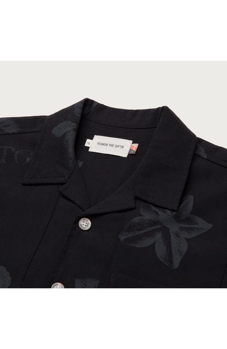 HONOR THE GIFT Tobacco Print Short Sleeve Camp Shirt, Alternate, color, 