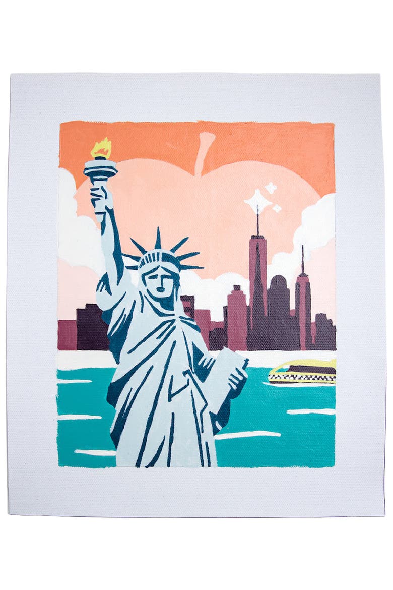 New York State of Mind Paint by Numbers Kit, Alternate, color, Teal / Light Blue