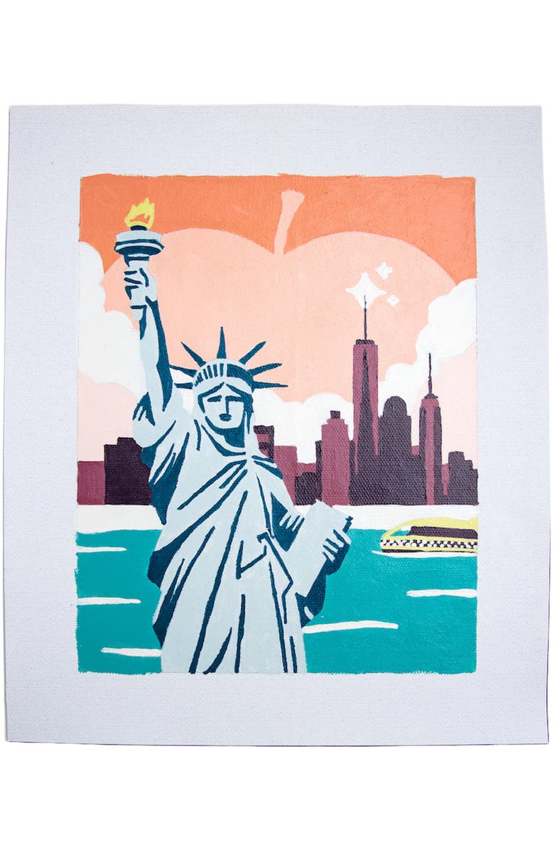 Pink Picasso Kits New York State of Mind Paint by Numbers Kit, Alternate, color, Teal / Light Blue