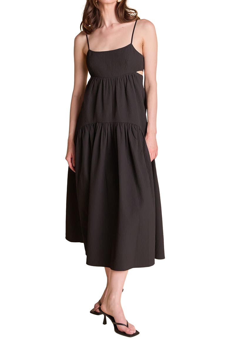 Tiered Maxi Dress, Alternate, color, BLACK