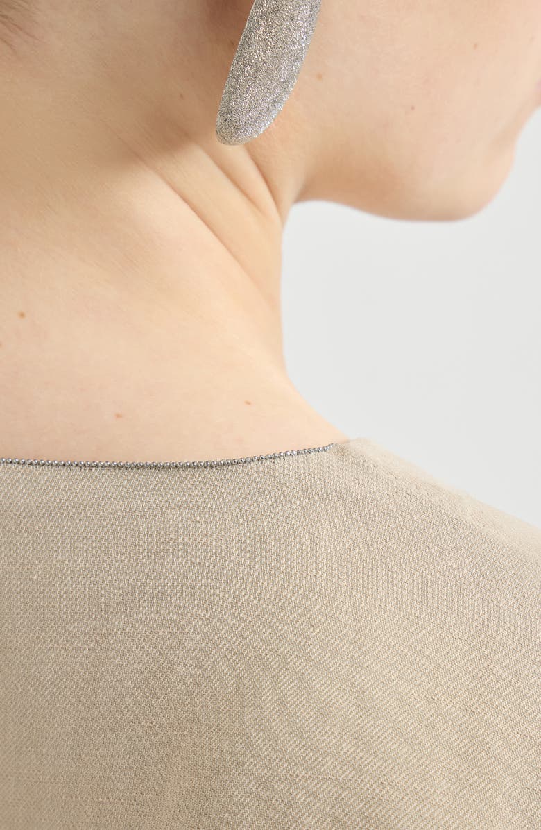 Brunello Cucinelli Wrap-effect dress, Alternate, color, Beige