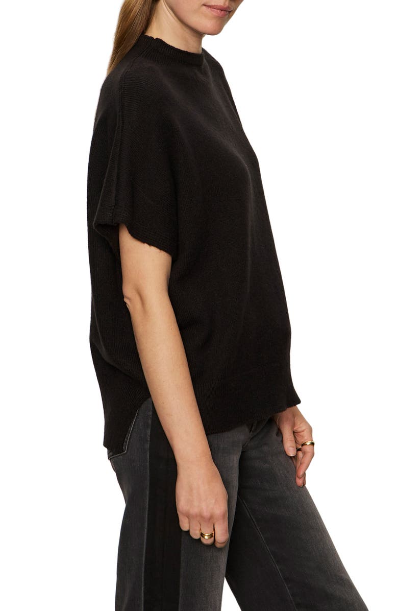 Sanctuary Elbow Sleeve Sweater, Alternate, color, Black