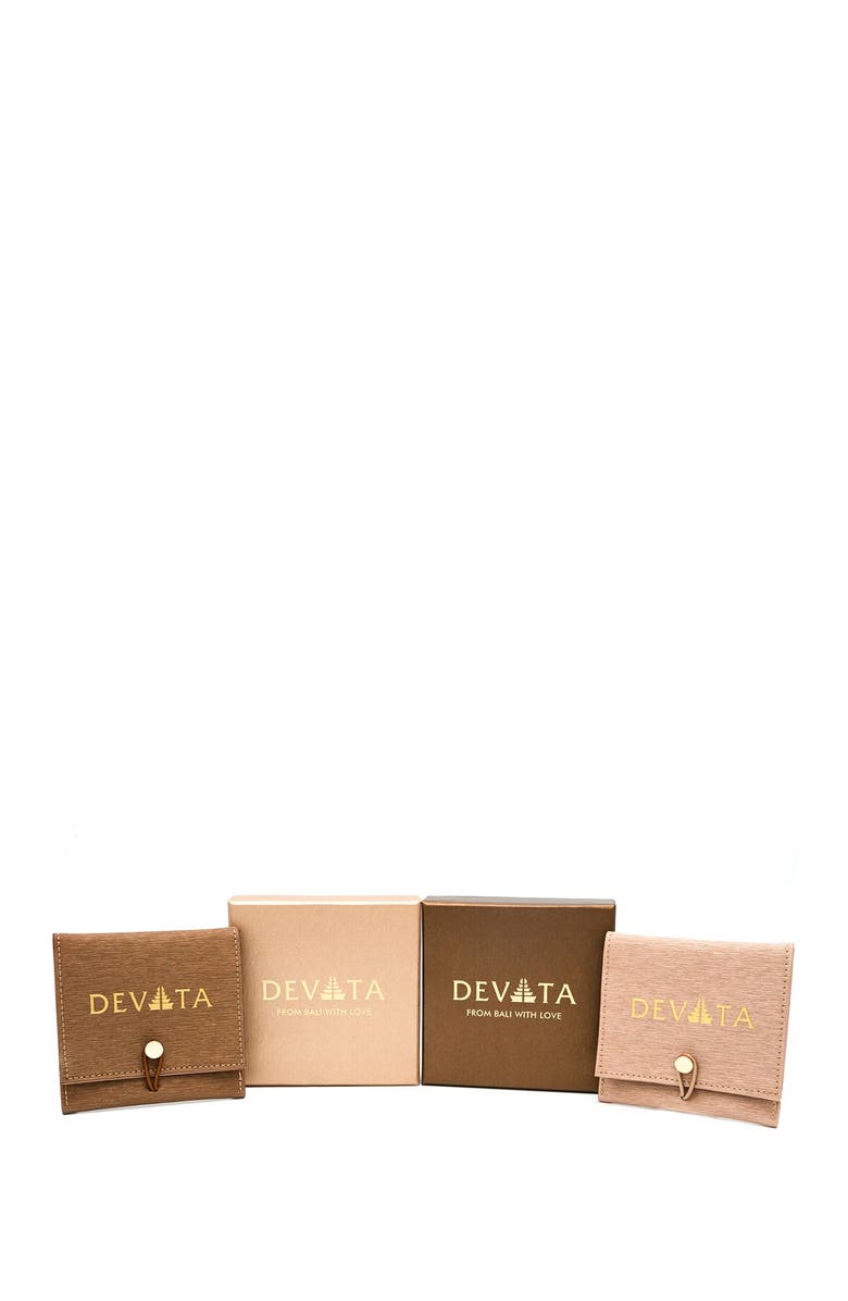 DEVATA Genuine 18K Gold & Sterling Silver Bali Filigree CZ Marquis Pendant Necklace, Alternate, color, 