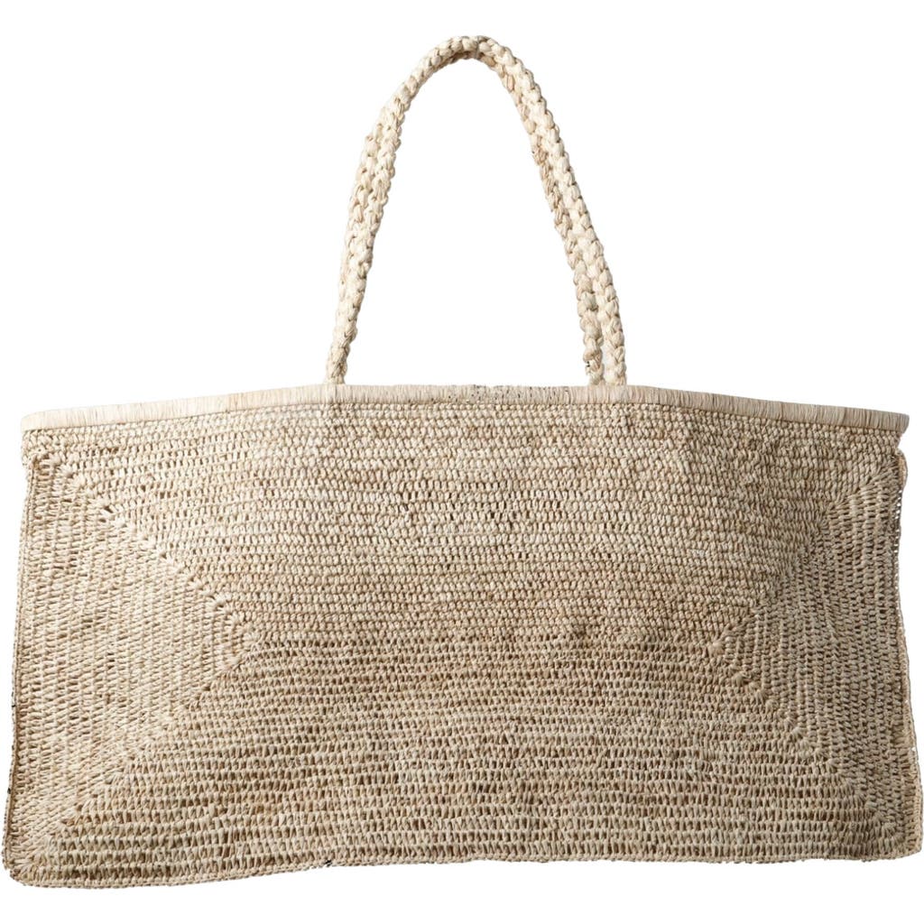 Zanatany Concepts Clipa (XXL) Raffia Beach Tote Bag in Beige  product