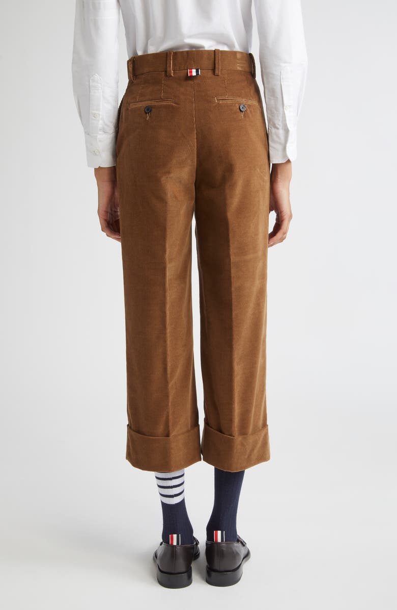 Thom Browne Fit 2 Cuffed Corduroy Pants, Alternate, color, Brown